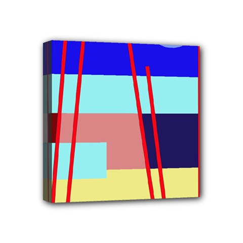 Abstract Landscape Mini Canvas 4  X 4  by Valentinaart