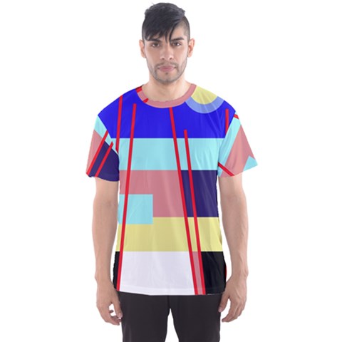 Abstract Landscape Men s Sport Mesh Tee by Valentinaart