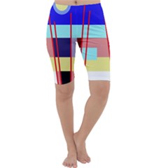 Abstract Landscape Cropped Leggings  by Valentinaart