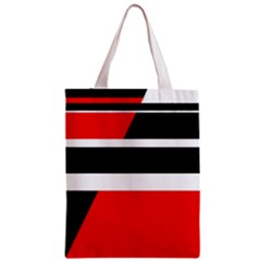 Red, White And Black Abstraction Zipper Classic Tote Bag by Valentinaart