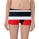 Red, white and black abstraction Boyleg Bikini Bottoms View1