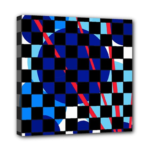 Blue Abstraction Mini Canvas 8  X 8  by Valentinaart