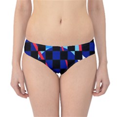 Blue Abstraction Hipster Bikini Bottoms by Valentinaart