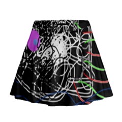 Neon Fish Mini Flare Skirt by Valentinaart