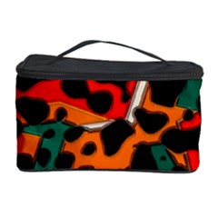 Metallic Shapes In Retro Colors                                                                                      Cosmetic Storage Case by LalyLauraFLM