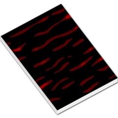 Red And Black Large Memo Pads by Valentinaart