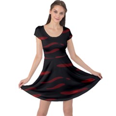 Red And Black Cap Sleeve Dresses by Valentinaart