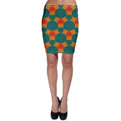 Honeycombs And Triangles Pattern                                                                                       Bodycon Skirt by LalyLauraFLM