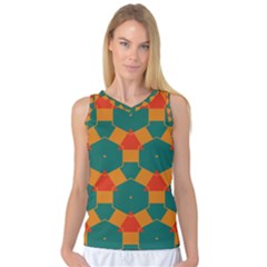 Honeycombs And Triangles Pattern                                                                                       Women s Basketball Tank Top by LalyLauraFLM