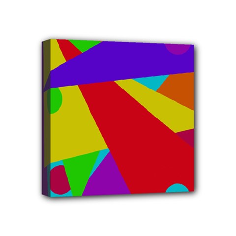 Colorful Abstract Design Mini Canvas 4  X 4  by Valentinaart