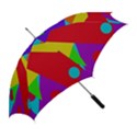 Colorful abstract design Straight Umbrellas View2