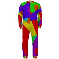 Colorful Abstract Design Onepiece Jumpsuit (men)  by Valentinaart