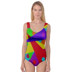 Colorful Abstract Design Princess Tank Leotard  by Valentinaart