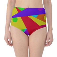 Colorful Abstract Design High-waist Bikini Bottoms by Valentinaart