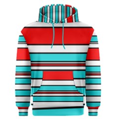 Blue, Red, And White Lines Men s Pullover Hoodie by Valentinaart