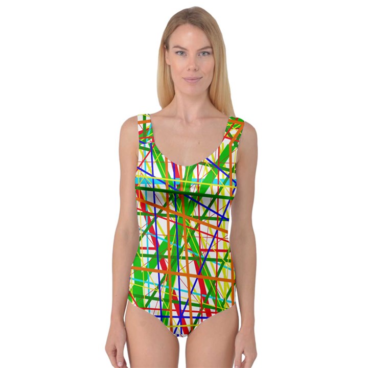 Colorful lines Princess Tank Leotard 