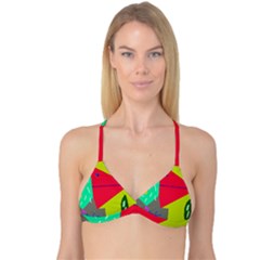 Abstract Bird Reversible Tri Bikini Top by Valentinaart