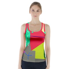 Abstract Bird Racer Back Sports Top by Valentinaart