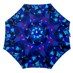 Blue Broken Glass Straight Umbrellas by Valentinaart