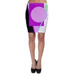 Purple Geometric Design Bodycon Skirt by Valentinaart