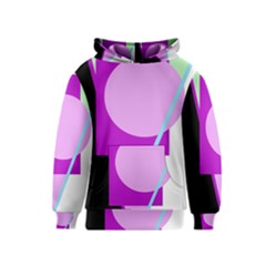 Purple Geometric Design Kids  Pullover Hoodie by Valentinaart