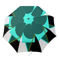 Geometric Abstract Design Folding Umbrellas by Valentinaart