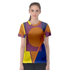 Geometric Abstract Desing Women s Sport Mesh Tee