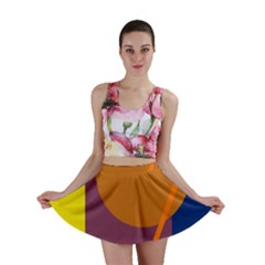 Geometric Abstract Desing Mini Skirt by Valentinaart