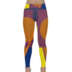 Geometric Abstract Desing Yoga Leggings by Valentinaart