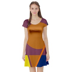 Geometric abstract desing Short Sleeve Skater Dress