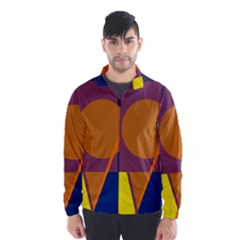 Geometric Abstract Desing Wind Breaker (men) by Valentinaart