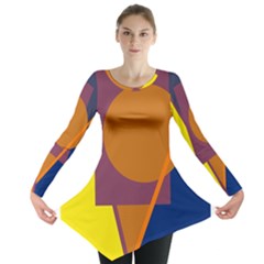 Geometric abstract desing Long Sleeve Tunic 