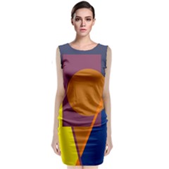 Geometric abstract desing Classic Sleeveless Midi Dress