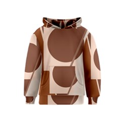 Brown Geometric Design Kids  Pullover Hoodie by Valentinaart