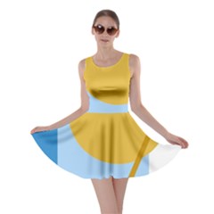 Blue And Yellow Abstract Design Skater Dress by Valentinaart