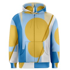 Blue And Yellow Abstract Design Men s Zipper Hoodie by Valentinaart