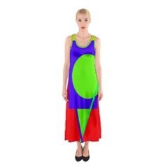 Colorful Geometric Design Sleeveless Maxi Dress by Valentinaart