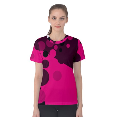 Pink Dots Women s Cotton Tee by Valentinaart