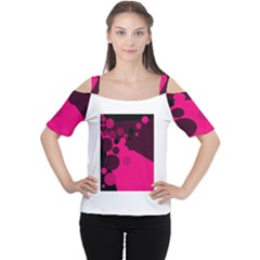 Pink Dots Women s Cutout Shoulder Tee