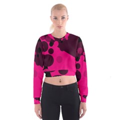 Pink Dots Women s Cropped Sweatshirt