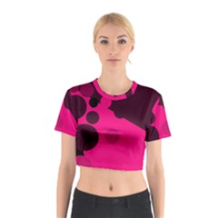 Pink Dots Cotton Crop Top