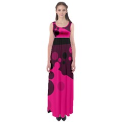 Pink Dots Empire Waist Maxi Dress