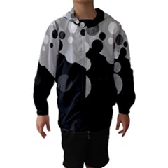 Gray Decorative Dots Hooded Wind Breaker (kids) by Valentinaart