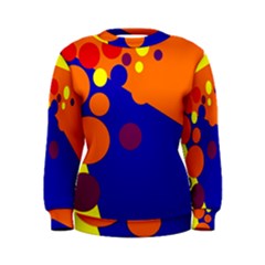 Blue And Orange Dots Women s Sweatshirt by Valentinaart