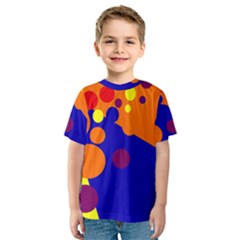 Blue And Orange Dots Kid s Sport Mesh Tee