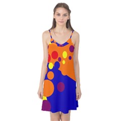 Blue And Orange Dots Camis Nightgown by Valentinaart