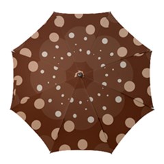 Brown Abstract Design Golf Umbrellas