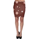 Brown abstract design Bodycon Skirt View1