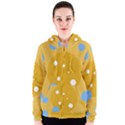 Blue and yellow moon Women s Zipper Hoodie View1