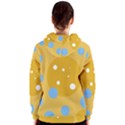 Blue and yellow moon Women s Zipper Hoodie View2